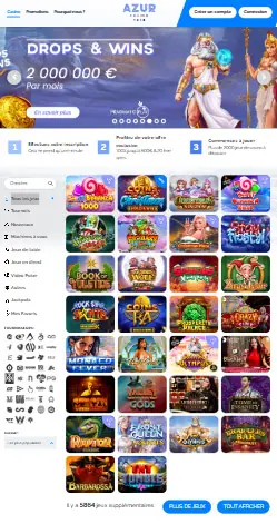 l'application et interface Spin Platinum Casino